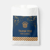 Sachets En Papier Marine Blue Gold Royal Prince Merci (Devant)