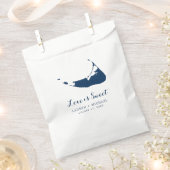Sachets En Papier Marine Blue Nantucket Island Carte Mariage Favor S (Coupé)