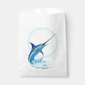 Sachets En Papier Marlin Bleu Jaillissant de l'Océan (Devant)