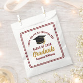 Sachets En Papier Maroon Gold Graduate Merci Custom Party (Coupé)