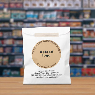 Sachets En Papier Marque Brown ronde légère sur sac en papier