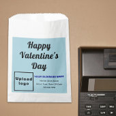 Sachets En Papier Marque commerciale bleu clair; Valentine; sac en p