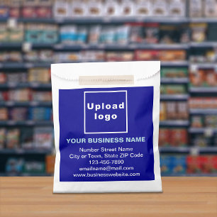 Sachets En Papier Marque commerciale bleue sur sac en papier