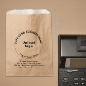 Sachets En Papier Marque d'affaires ronde sur sac en papier Brown