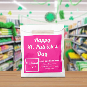 Sachets En Papier Marque d'affaires rose, Saint-Patrick, Sac en papi