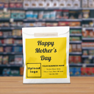 Sachets En Papier Marque Jaune d'affaires avec salutation de la fête