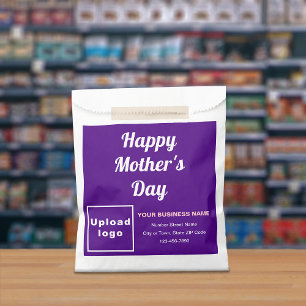 Sachets En Papier Marque Purple Business avec salutation de la fête 
