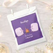 Sachets En Papier Marshmallows mignons roses par dessin animé sur le (Coupé)