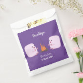 Sachets En Papier Marshmallows mignons roses par dessin animé sur le (Scellé)