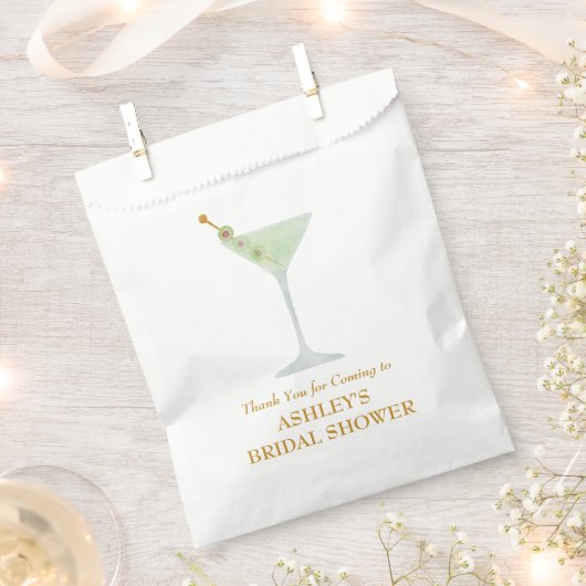 Sachets En Papier Martini Cocktail Mariage Faveur Fête des mariées (Coupé)