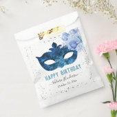 Sachets En Papier Mascarade bleue fête d'anniversaire (Scellé)