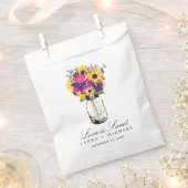 Sachets En Papier Mason Jar Daisies et tournesols | Faveurs (Coupé)