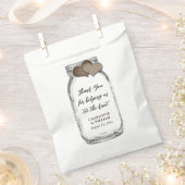Sachets En Papier Mason Jar Pays Burlap Coeurs Merci Mariage (Coupé)