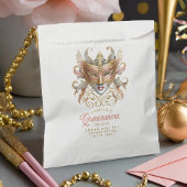 Sachets En Papier Masquerade Motif Quinceanera Rose Gold ID1031