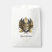 Sachets En Papier Masquerade Motif Sweet 16 Black Gold ID1032 (Devant)