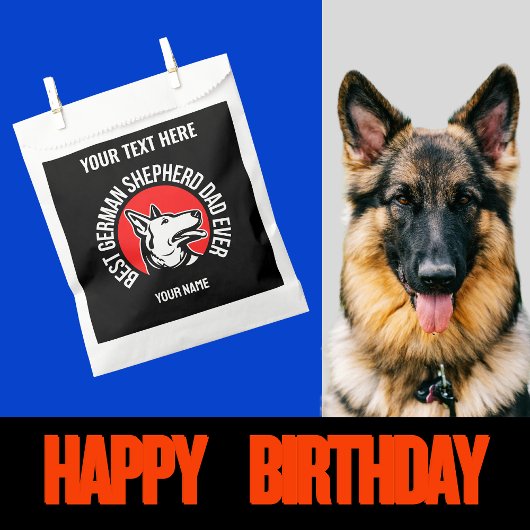 Sachets En Papier Meilleur berger allemand papa jamais