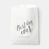 Sachets En Papier Meilleur Jour de Tous les Temps Script Chic Callig (Devant)