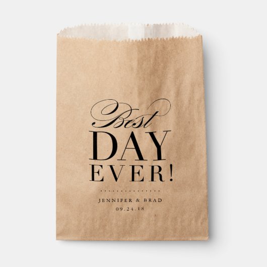 Sachets En Papier Meilleur Jour Favoriser Sac (Devant)