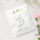 Sachets En Papier Meilleur Mariage vert jamais Sage (Scellé)