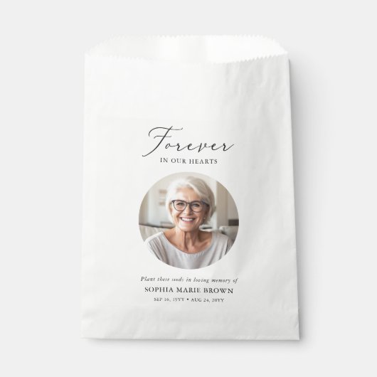 Sachets En Papier Mémoire d'amour Photo Funeral Memorial Seeds Packe (Devant)