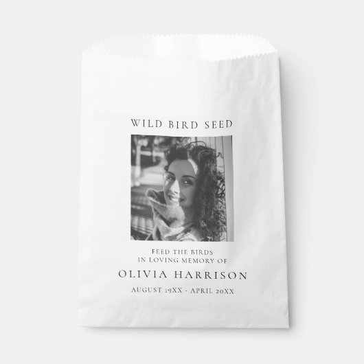 Sachets En Papier Memorial Feed the Birds | Funérailles de paquets d (Devant)