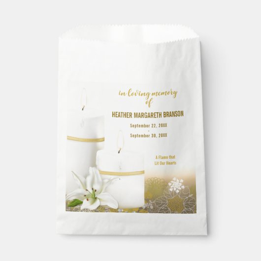 Sachets En Papier Mémorial funéraire de Lily Candle (Devant)