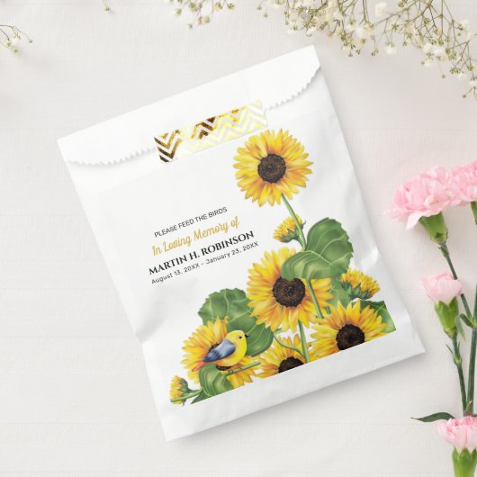 Sachets En Papier Mémorial funéraire pour les graines de tournesol (Scellé)