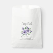 Sachets En Papier Memorial Pansy Seed Funeral  (Devant)