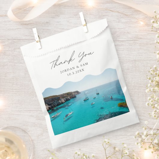Sachets En Papier Menorca Espagne Mariage personnalisé (Coupé)