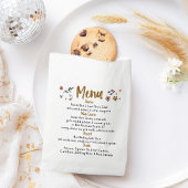 Sachets En Papier Menu Mariage manuscrit Whimsical Funky Decor