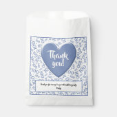 Sachets En Papier Merci 100e nombre aléatoire Motif bleu/blanc (Devant)