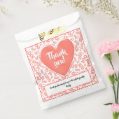 Sachets En Papier Merci 100e nombre aléatoire Motif coral/blanc (Scellé)