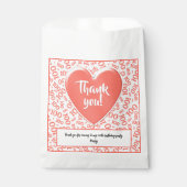 Sachets En Papier Merci 100e nombre aléatoire Motif coral/blanc (Devant)