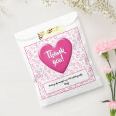 Sachets En Papier Merci 100e nombre aléatoire Motif rose/blanc (Scellé)