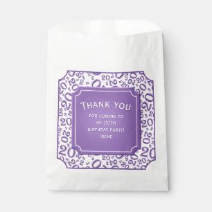 Sachets En Papier Merci : 20e Motif au hasard Pourpre 20