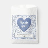 Sachets En Papier Merci 40e nombre aléatoire Motif bleu/blanc (Devant)