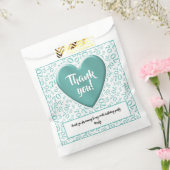 Sachets En Papier Merci 70e nombre aléatoire Motif Turquoise/blanc (Scellé)