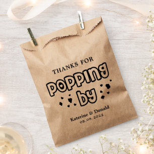 Sachets En Papier Merci à Popping By Popcorn Mariage