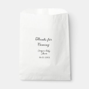 Sachets En Papier Merci à venir baby shower moderne simple typogr