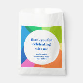 Sachets En Papier Merci Abstrait Rainbow Custom Graduation Party (Devant)