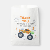 Sachets En Papier Merci Anniversaire Moderne Monster Car Trucs Nom (Devant)