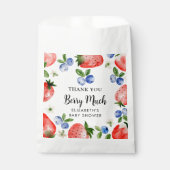 Sachets En Papier Merci aux bleuets et aux fraises (Devant)