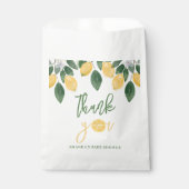 Sachets En Papier Merci Baby shower Fille Citron (Devant)