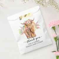 Merci Baby shower Highland Cow Rose