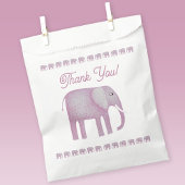 Sachets En Papier Merci Baby shower rose éléphant
