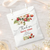 Sachets En Papier Merci baies beaucoup Fraise anniversaire (Coupé)