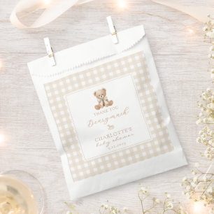 Sachets En Papier Merci beary beaucoup ours en gingham