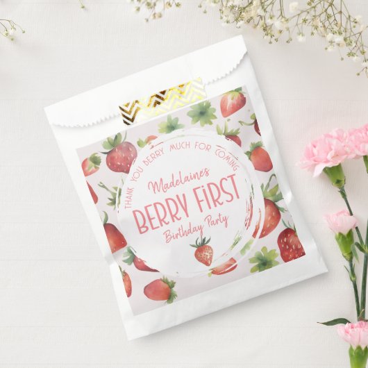 Sachets En Papier Merci beaucoup 1ère baie Premier anniversaire (Scellé)