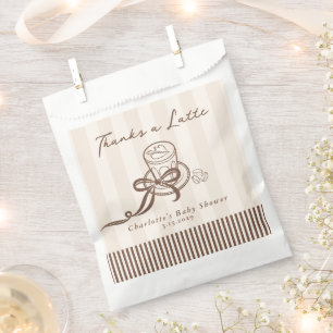 Sachets En Papier Merci beaucoup Bebe Cafe Naissance dessinée à la m