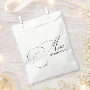 Sachets En Papier Merci Beaucoup Elegant Merci de calligraphie